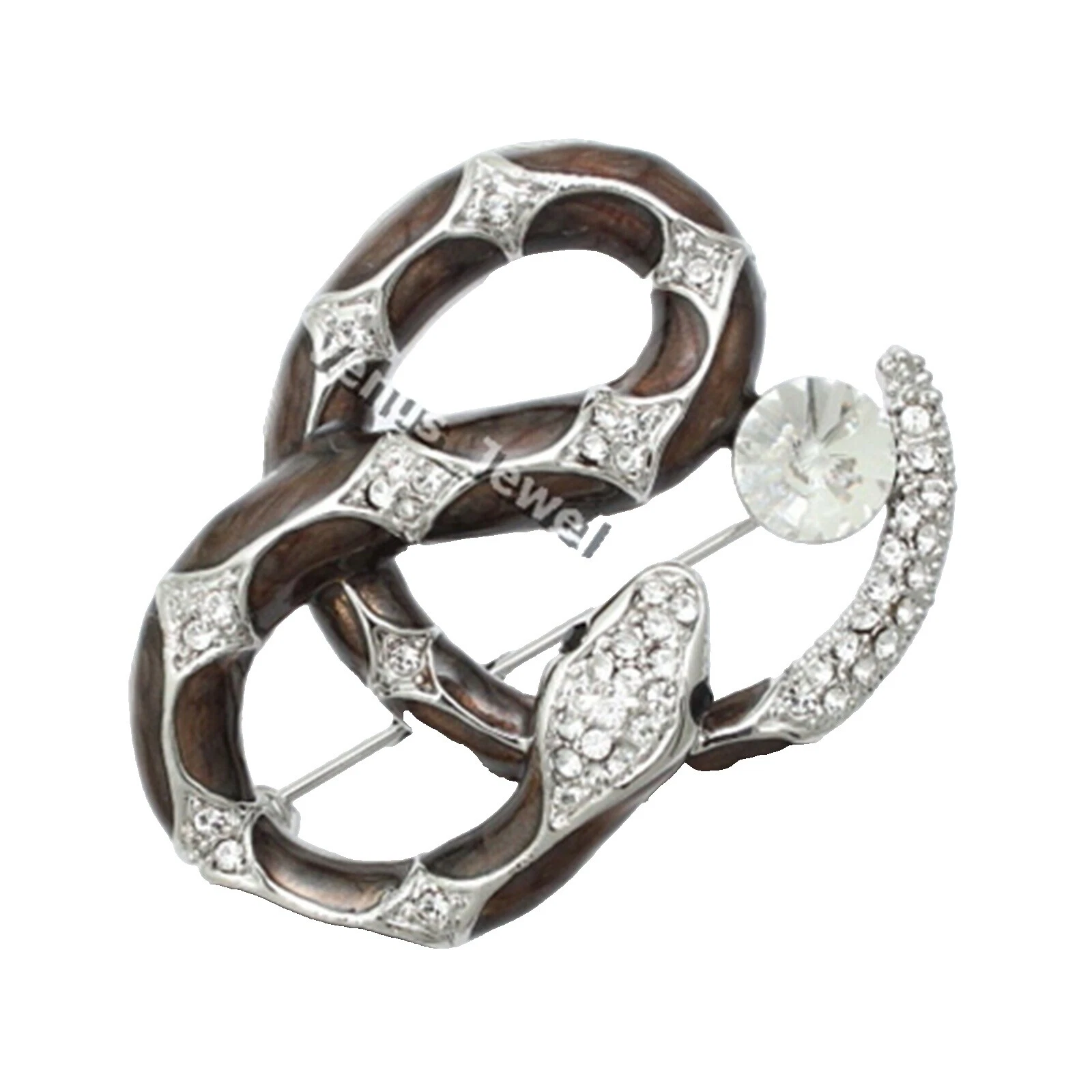 Marrom Esmalte Fashion Broches