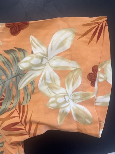 TOMMY BAHAMA MENS ORCHID HAWAIIAN 100% SILK ALOHA CAMP SHIRT 3 XL NWT NICE - Picture 8 of 12