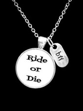 Best Friend Necklace Ride Or Die Bff Friendship Partners In Crime Gift Jewelry