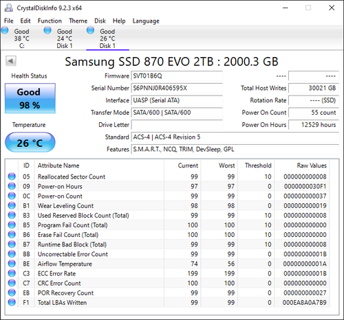 Samsung 870 EVO 2.5 Inch 2TB SATA III Solid State Drive (MZ-77E2T0E) - Picture 3 of 3