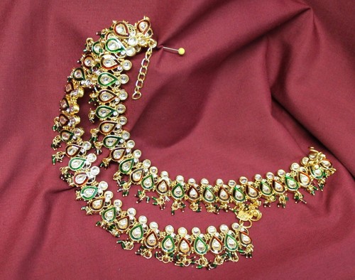 Joyería 305 Collar Pendientes Brazaletes Payal Tikka Jooda Disfraz Joyería - Imagen 75 de 75