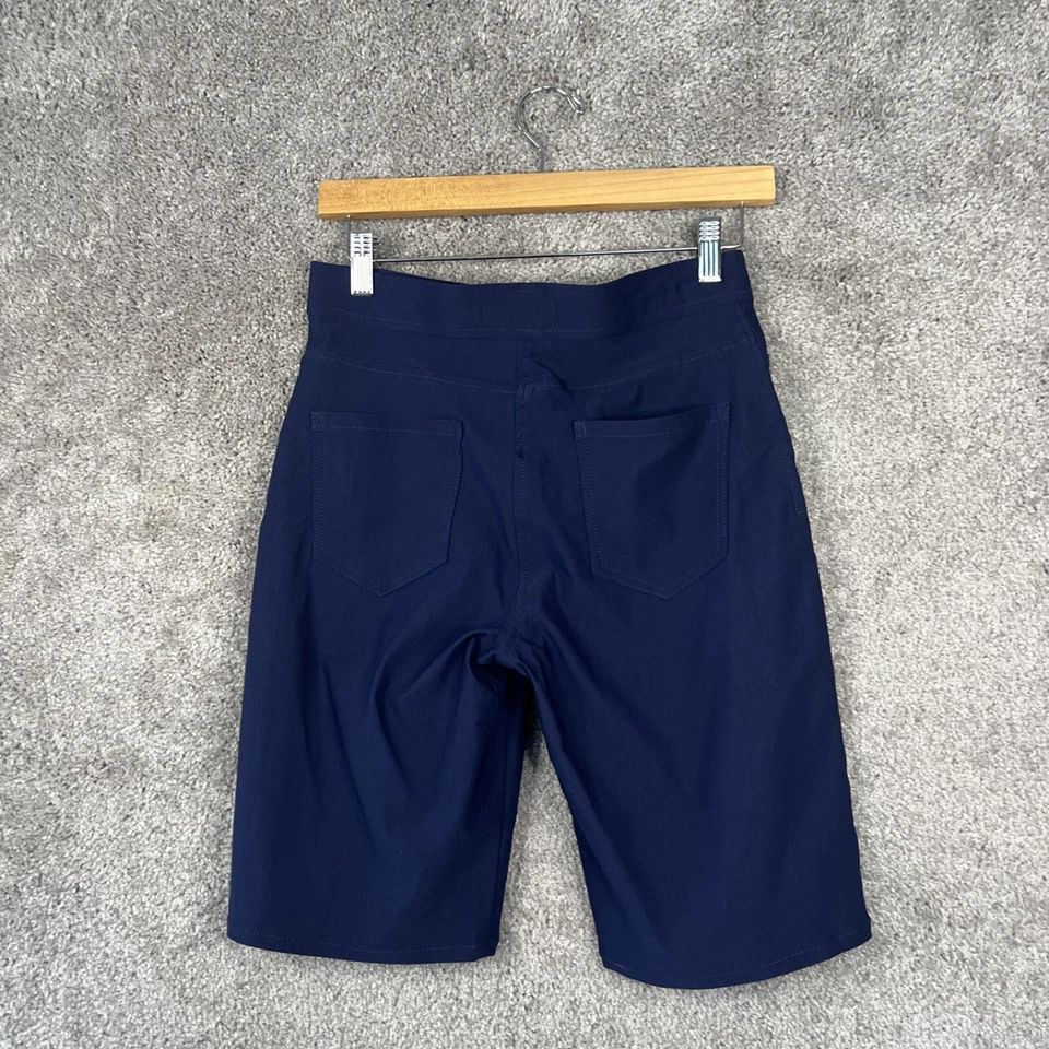 Pantalones Cortos Tahari Para Mujer Pequeños Azul Pull On Elastizados Informales Bolsillos Traseros Foto 2 de 4