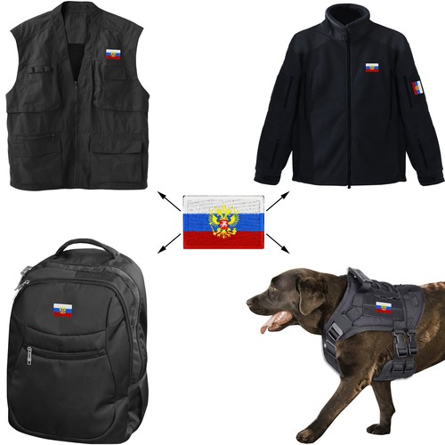 Russland Flagge Patches Klett 2er Set Militär Patch mit Klettverschluss, 40x60mm - Bild 5 von 7