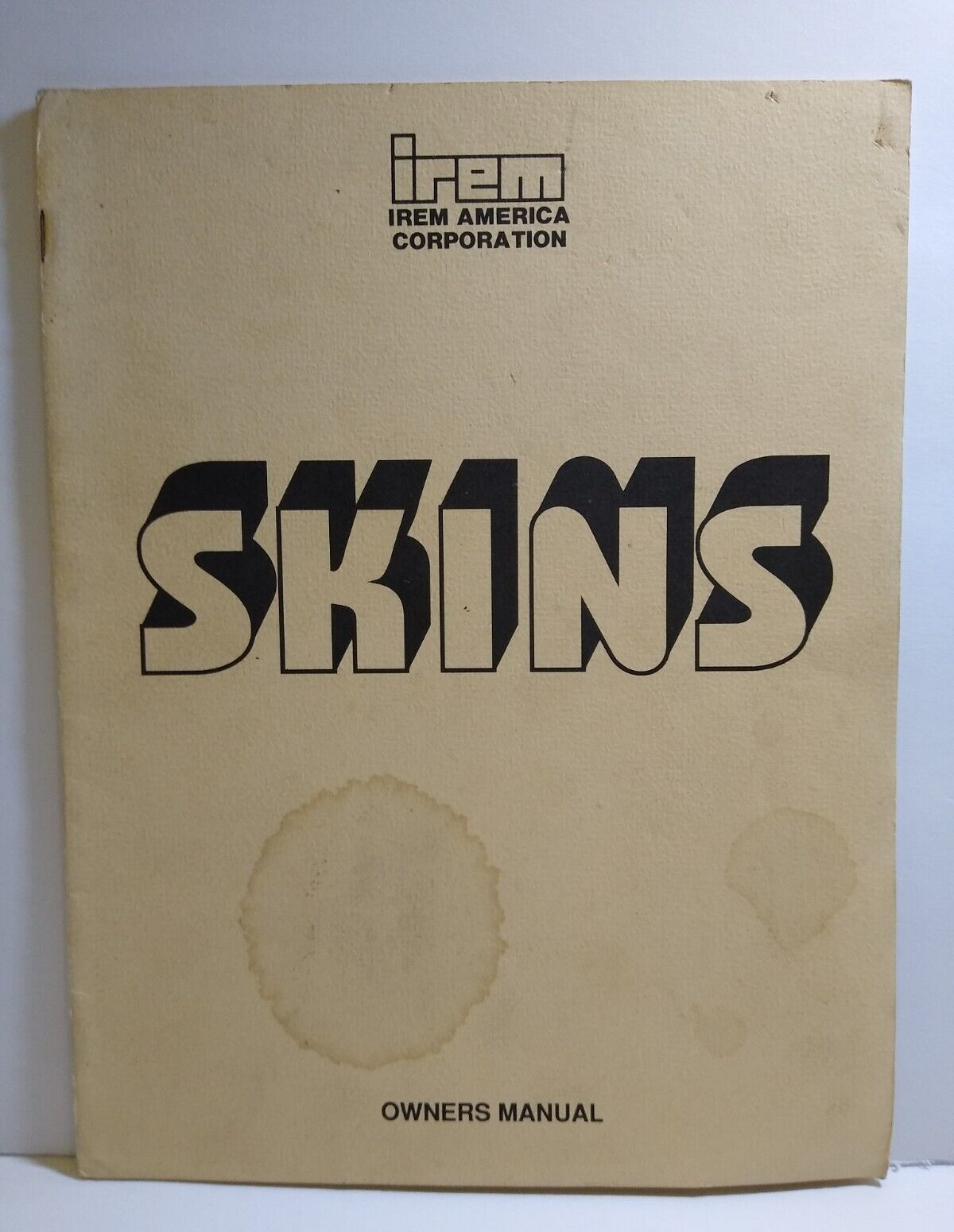 Skins Arcade Game Owners Manual Original Video Game Repair Information 1992 Irem