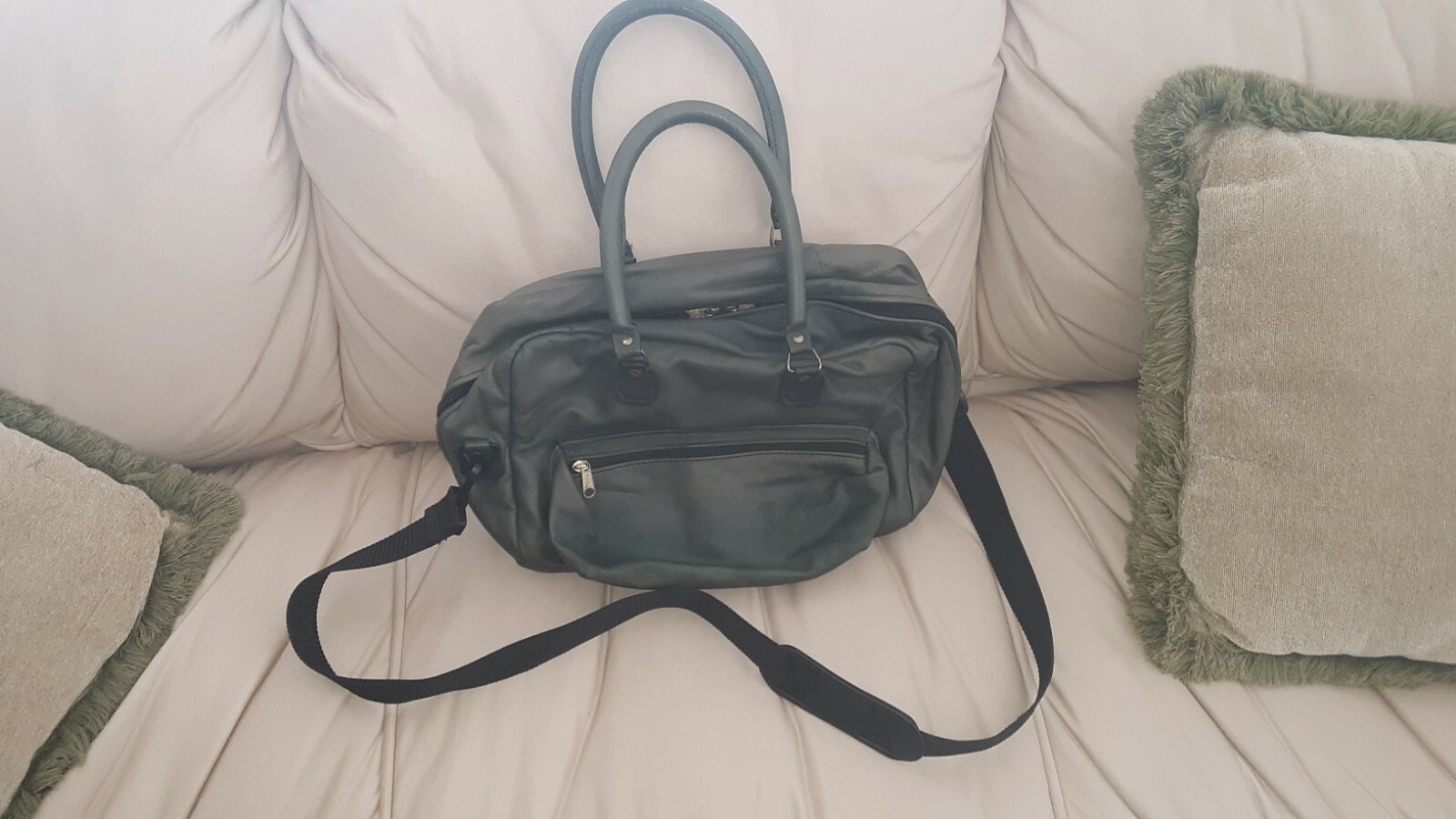 Professional Case Green Leather Multipocket Physi… - image 8