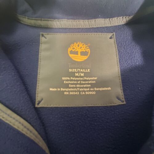 Camicia uomo Timberland blu chiaro pile mezza cerniera manica lunga taglia media - Foto 7 di 10