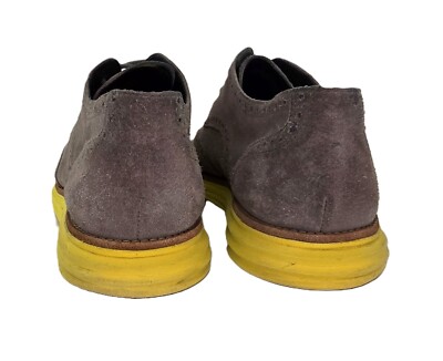 Cole Haan Lunargrand Mens Shoes Gray Suede Wingtip Oxfords  display picture 3