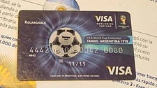 Rechargeable world cup brazil  visa debit card with carpet