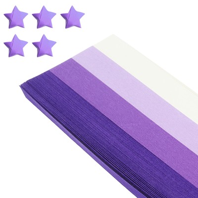 9.4x1/2'' Origami Star Paper, 1080Pcs Star Paper Strip, Gradient Purple