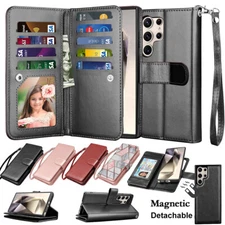 For Samsung Galaxy S25 S25 Plus S25 Ultra Wallet Case Card Holder Leather Cover
