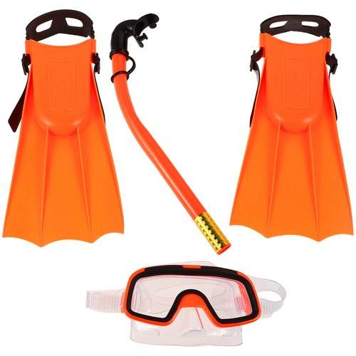 Occhiali da nuoto pinne bambino bambino attrezzatura snorkeling resistente - Foto 11 di 12