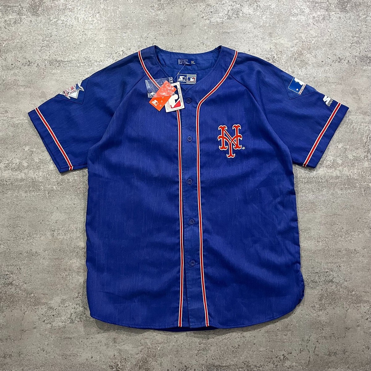 VTG 90s MLB NEW YORK METS STARTER BASEBALL JERSEY SIZE XL BLUE | eBay