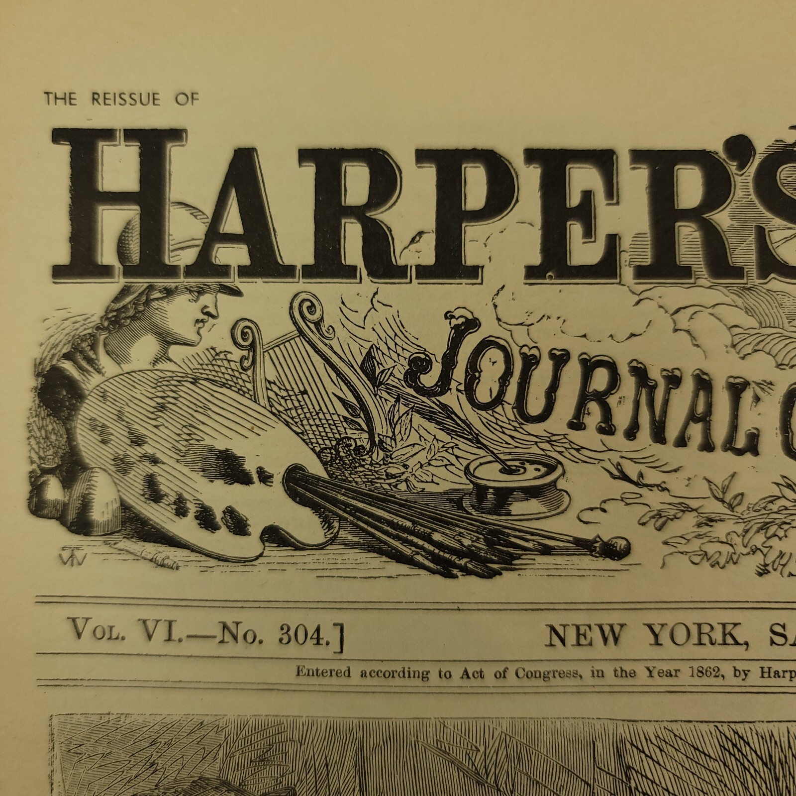 Reissue Of Harpers Weekly Civil War Era Newspaper Journal of Civilization No 304