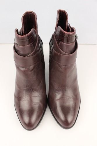 MINELLI T 37 Bottines à brides cuir marron acajou Très bon état - Imagen 7 de 12