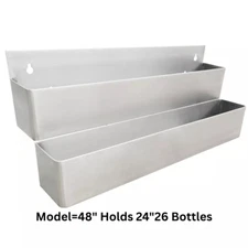 Bar Organizer Rack - Double Tier Speed Rail Stainless Steel Liquor Bottle