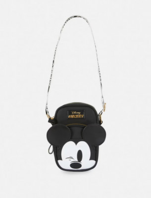 NEW Disney 3D MICKEY MOUSE Winking Black Mini CROSSBODY Cell Phone Bag Primark