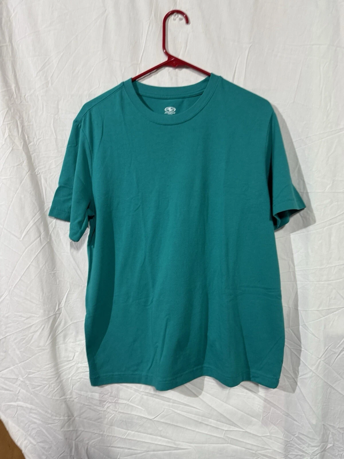 Athletic Men's Size Medium Teal Short Sleeve Crew Neck Athletic Tee