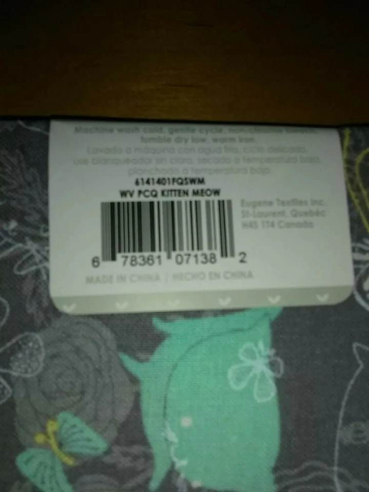 Emma & Mila Kitten Meow Fat Quarter Fabric Kitty Cats Flowers Butterflies Cotton - Image 3 of 4