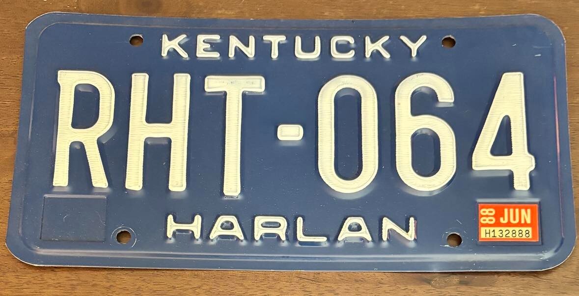 Harlan County / Harlan County UK盤 Kentucky 1988 HARLAN COUNTY License Plate # RHT-064 | eBay