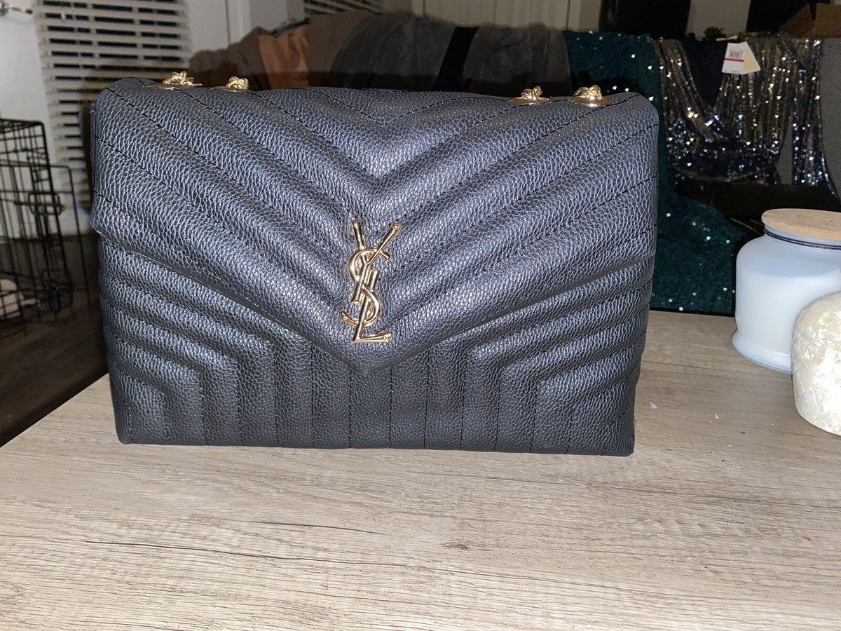 ★Saint Laurent★Bronze Monogram Loulou Small Bag★ Saint Laurent Loulou Bronze Hardware Shoulder Bag Small