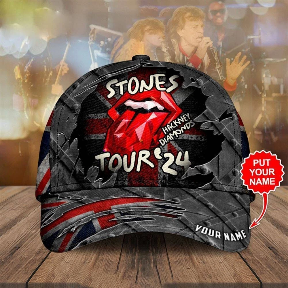 The Rolling Stones Tour 2024 Customized Classic Baseball Caps AOP, Gift For Fan, Summer Cap