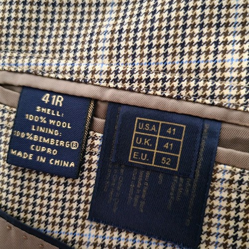 Brooks Brothers 1818 Madison Blazer 41R Wolle Windowpane Drago Full Canvas - Bild 10 von 17