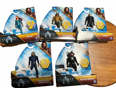 DC Aquaman & The Lost Kingdom Complete Set (5) 4'' Action Figures