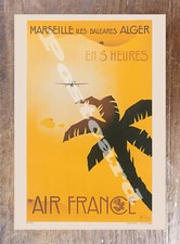 Historic Air France- Marseille Advertising Postcard