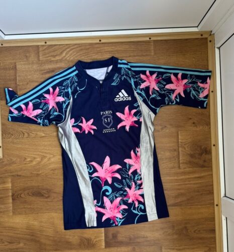 RUGBY UNION SF PARIS BLAU SHIRT TRIKOT ADIDAS GRÖSSE M ERWACHSENE