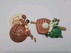 Retro Baseball Basketball Wall hangers Decor made in USA 1990's