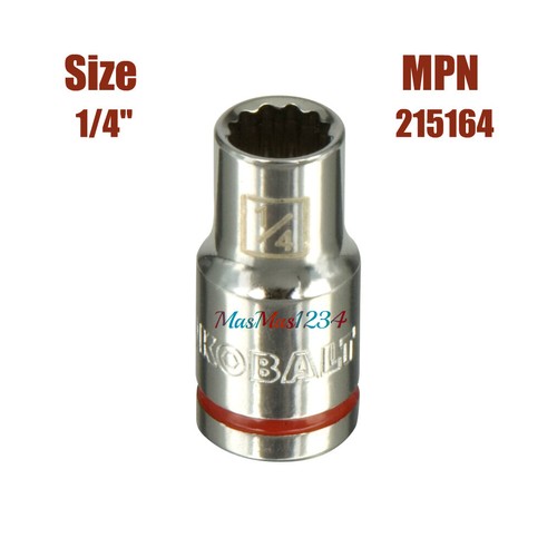 KOBALT 1/4" Drive Shallow Sockets - 12 Point - Chrome Vanadium Steel - Fast Ship - Picture 4 of 10