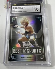 kenny omega 2019 leaf best of sport black 10/15 m-07 csg 10 aew