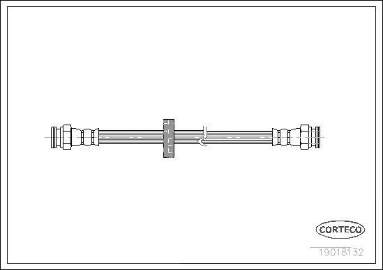 19018132 CORTECO Brake Hose for ALFA ROMEO,FIAT,LANCIA