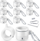 New Listing8 Pcs Tangle Free Flag Pole Rings for 0.76-1.0 in Flag Pole with Metal Clips 360
