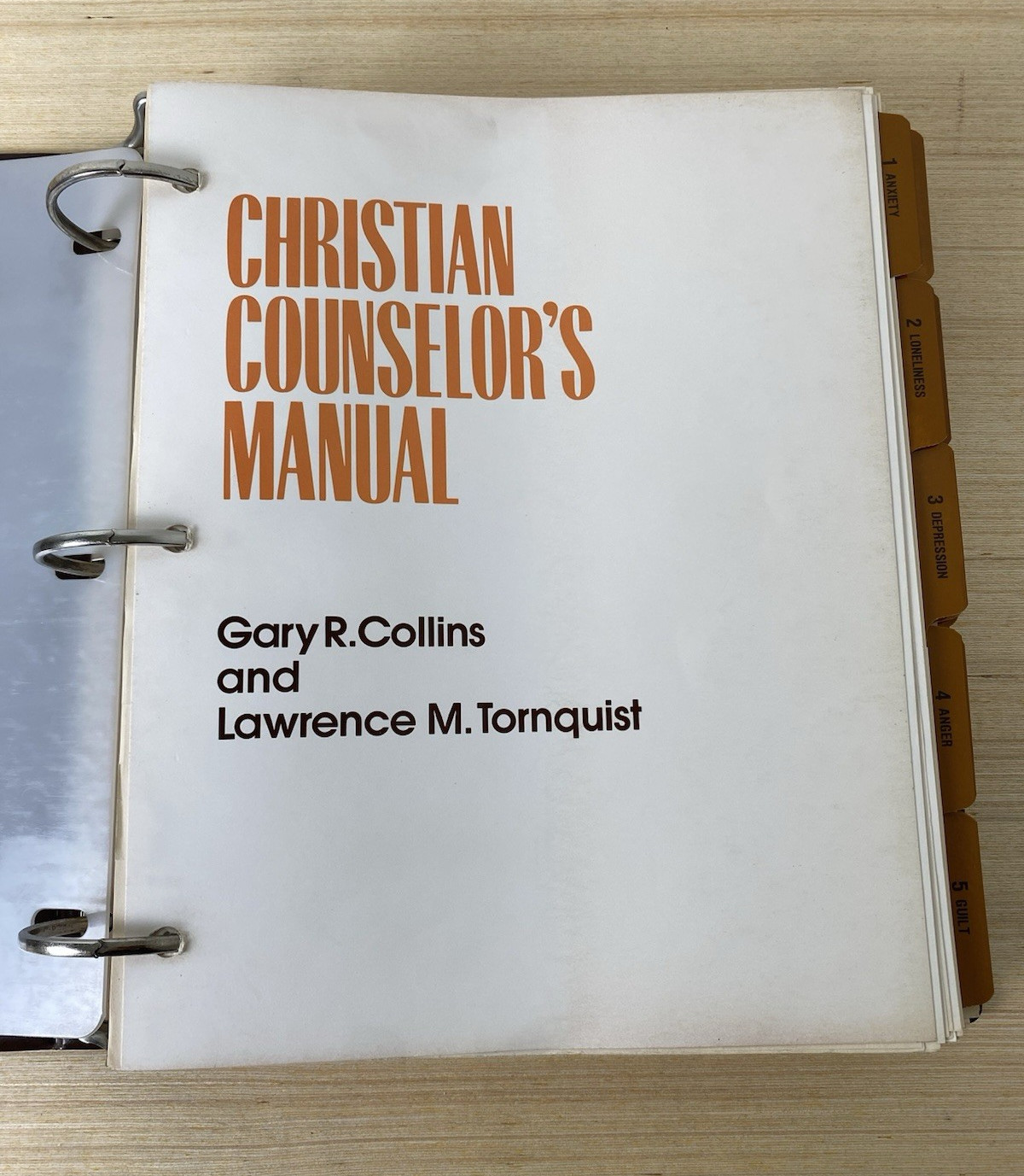 Christian Counselor's library by Gary R. Collins Ph.D. Audio Cassette&Manual Set