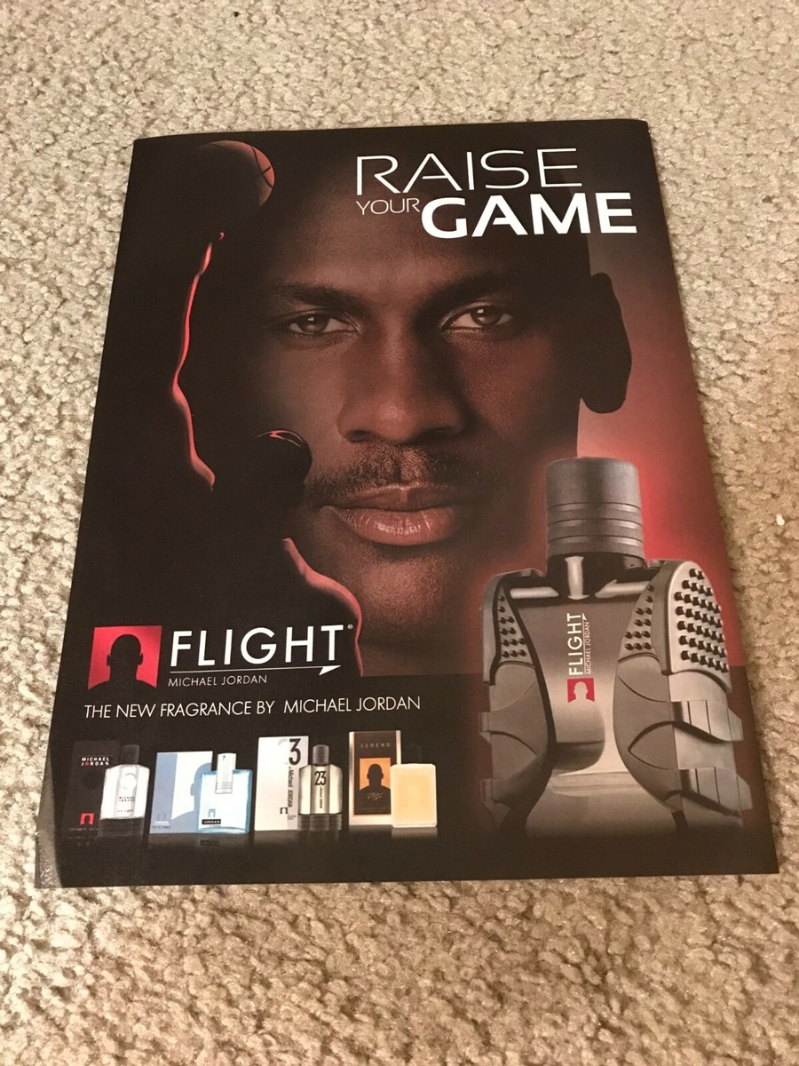 Vintage 1998 MICHAEL JORDAN FLIGHT COLOGNE Poster Print Ad 1990s
