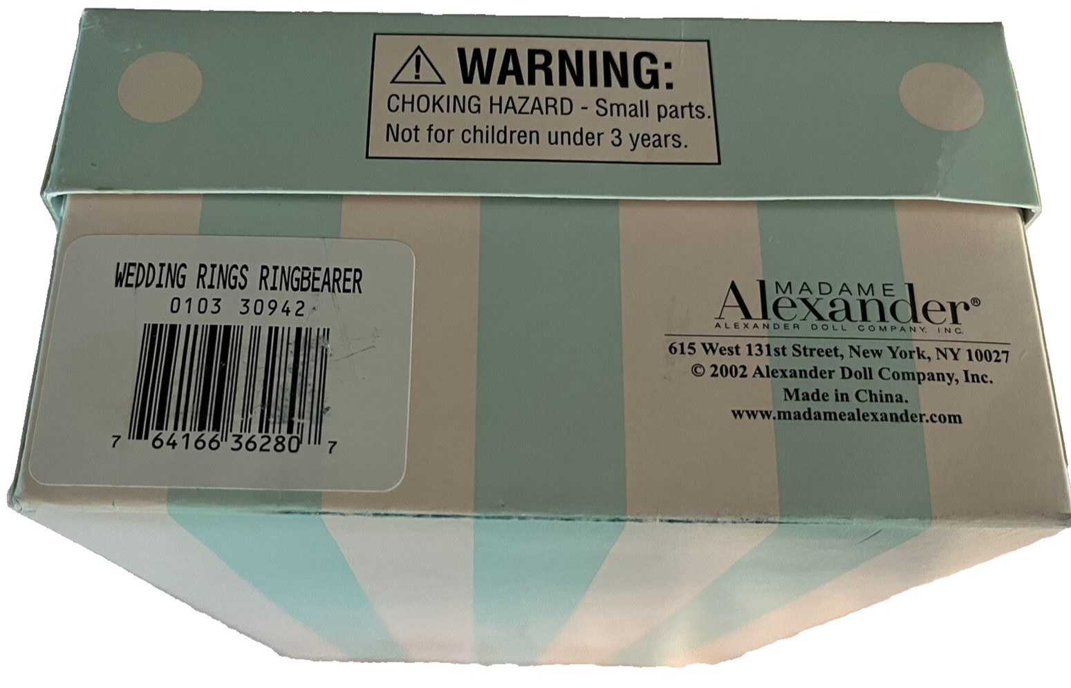 NRFB Mdme. Alexander Redhead Wedding Rings Ringbearer 36280, tag and accessory