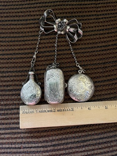 Beautiful Antique Hobé Brooch Chataline Sterling Silver - Picture 21 of 22