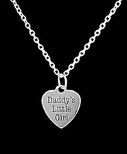 Daddy's Little Girl Necklace Heart Christmas Gift Daughter Gift For Her