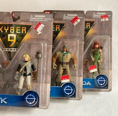 Bandai 1999 Xyber 9 New Dawn 4'' Figures LOT OF 3: Jack, Anakonda, Willy
