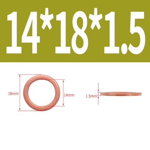 Copper Sealing Washers Metric M3 M4 M5 M6 M8 M10 M12 M14-M60 Flat Seal Washer - Picture 63 of 99