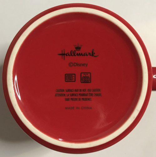 Tazza Hallmark Disney Topolino Porta un Sorriso Rosso Giallo Retrò Bordo Bianco - Foto 6 di 6