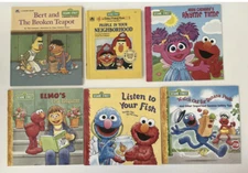 Lot Of 5 Sesame Street Books + 1 Bonus Book See Full Description For Details