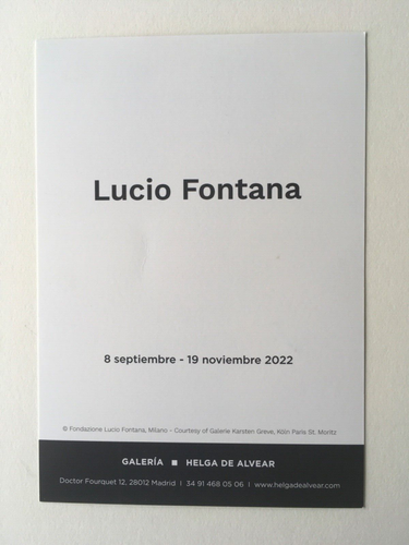 Lucio Fontana Exhibition Announcement 2022 Card - Picture 5 of 5