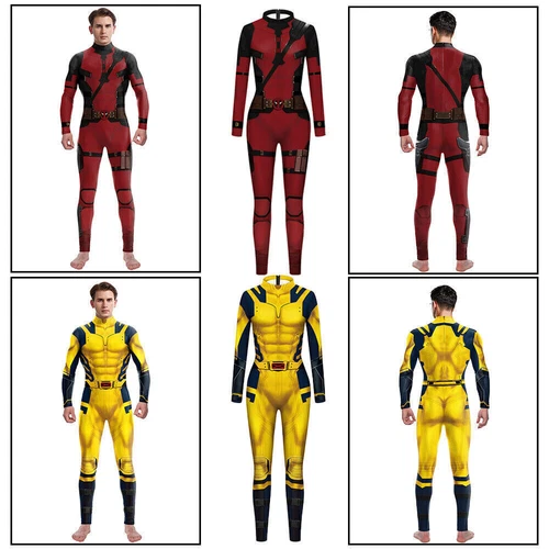 Niño Adulto Wolverine Mono Deadpool Body Disfraz Trajes Vestido Nuevo - Imagen 12 de 32