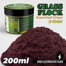 Green Stuff World 11147 Static Grass Flock 2-3mm 200ml - SCORCHED BROWN 