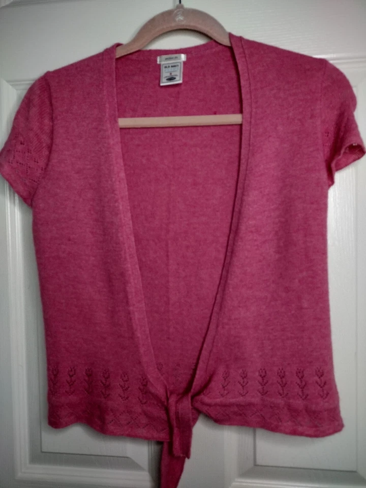 Cárdigan tejido Old Navy Perfect Fit niña rosa talla pequeña Foto 2 de 4