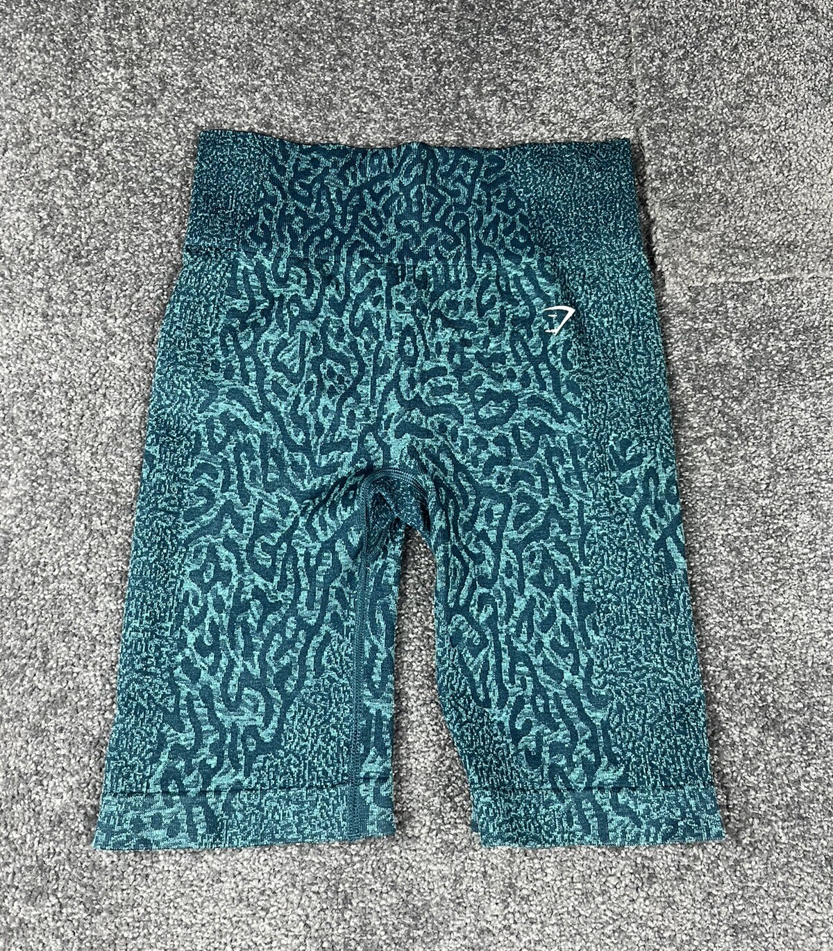 Gymshark Adapt Animal Seamless Cycling Shorts Womens Medium Blue