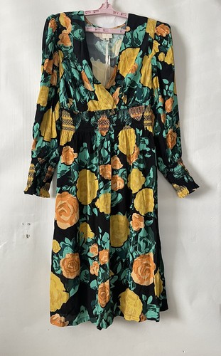 Anthropologie x Plenty di Tracy Reese - Abito midi floreale - Taglia: L, $220 Nuovo con etichette - Foto 2 di 15