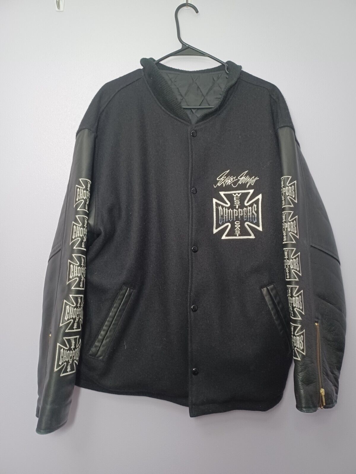 west coast choppers leather jacket size XL - Gem west coast choppers leather jacket size XL - Gem